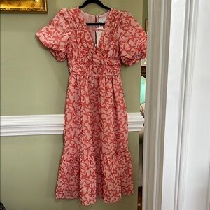 Elegant Pink Floral Dress